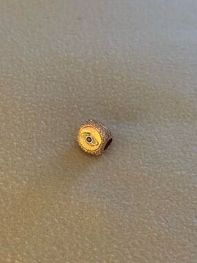 Pandora Rose Gold Evil Eye Bead Charm with Clear Crystals